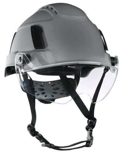 XS2-500 Series Type 2+ Vented Safety Helmet w/Flip-Up Visor - Grey product photo