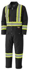 Combinaison de s&eacute;curit&eacute; en canevas de coton matelass&eacute; &ndash; fermeture &agrave; glissiere &ndash; noire &ndash; homme G photo du produit