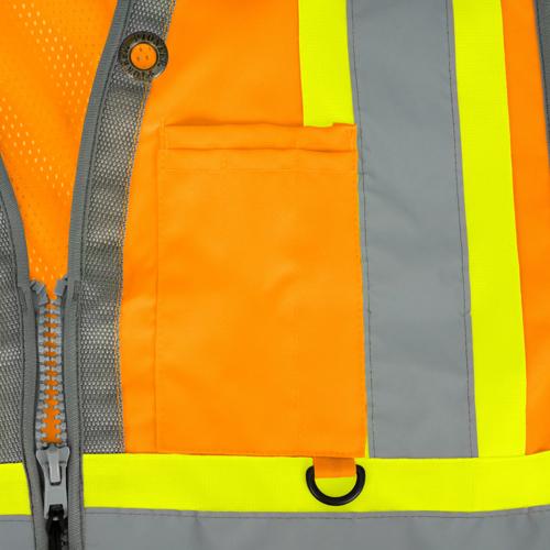 Hi-Vis Mesh-Back Surveyor's Safety Vest - Hi-Vis Orange - XL product photo