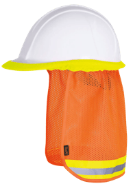 Pare-soleil en maille pour casque de s&eacute;curit&eacute; &ndash; orange haute visibility &ndash; taille unique photo du produit