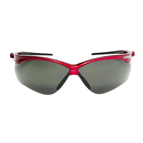 Jackson SG Safety Glasses &ndash; Red Frame &ndash; Smoke Anti-Scratch Hardcoat Lens product photo