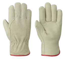 Gants de conducteur isolants en cuir de vache lisse &ndash; Beige &ndash; M photo du produit