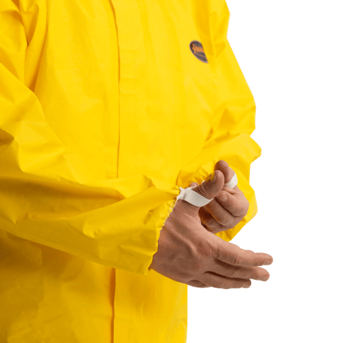 Disposable Chemical Coveralls – Zipper Closure – Yellow – 4XL