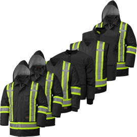 Parka 7-en-1 imperm&eacute;able &ndash; noir &ndash; 2TG photo du produit
