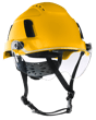 XS2-500 Series Type 2+ Vented Safety Helmet w/Flip-Up Visor - Yellow product photo