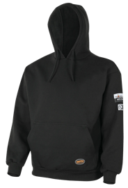 Chandail &agrave; capuche ignifuge en coton lourd  &ndash; Style pull-over &ndash; Noir &ndash; Taille homme 2TG photo du produit