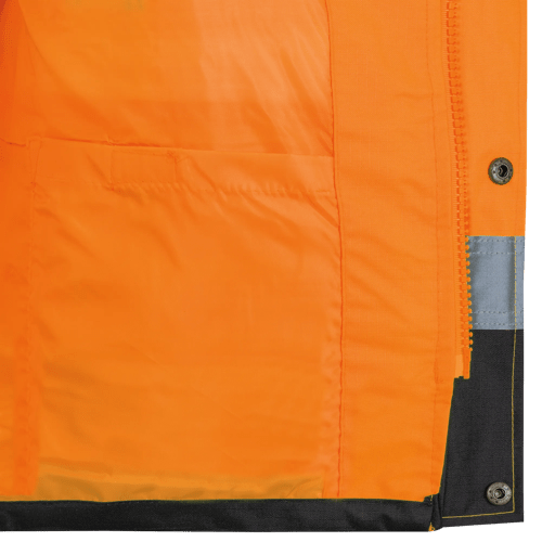 Hi-Vis 300D Ripstop PU-Coated Rain Jacket - 100% Waterproof - Hi-Vis Orange - XL product photo