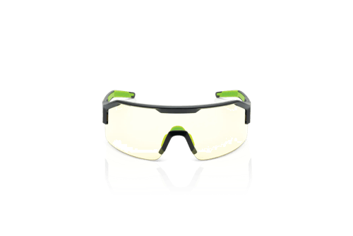 Maxview+ Safety Glasses - Black Frame - Amber Anti-Fog Lens product photo