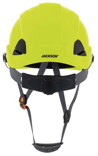 CH-350 Industrial Climbing Hard Hat w/Flip-Up Wraparound Visor - Non-Vented - Hi-Vis Green product photo