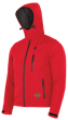 Heated Softshell Jacket - Water-Resistant - Red - 4XL product photo