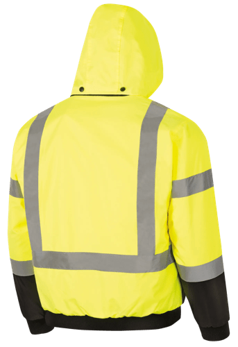 Hi-Vis Insulated Safety Bomber - 100% Waterproof  - Hi-Vis Yellow - S product photo