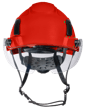 XS2-500 Series Type 2+ Safety Helmet w/Flip-Up Visor - Red product photo