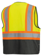 Hi-Vis Tricot Poly Safety Vest - Adjustable - Hook & Loop Closure - Hi-Vis Yellow/Green - 4/5XL product photo