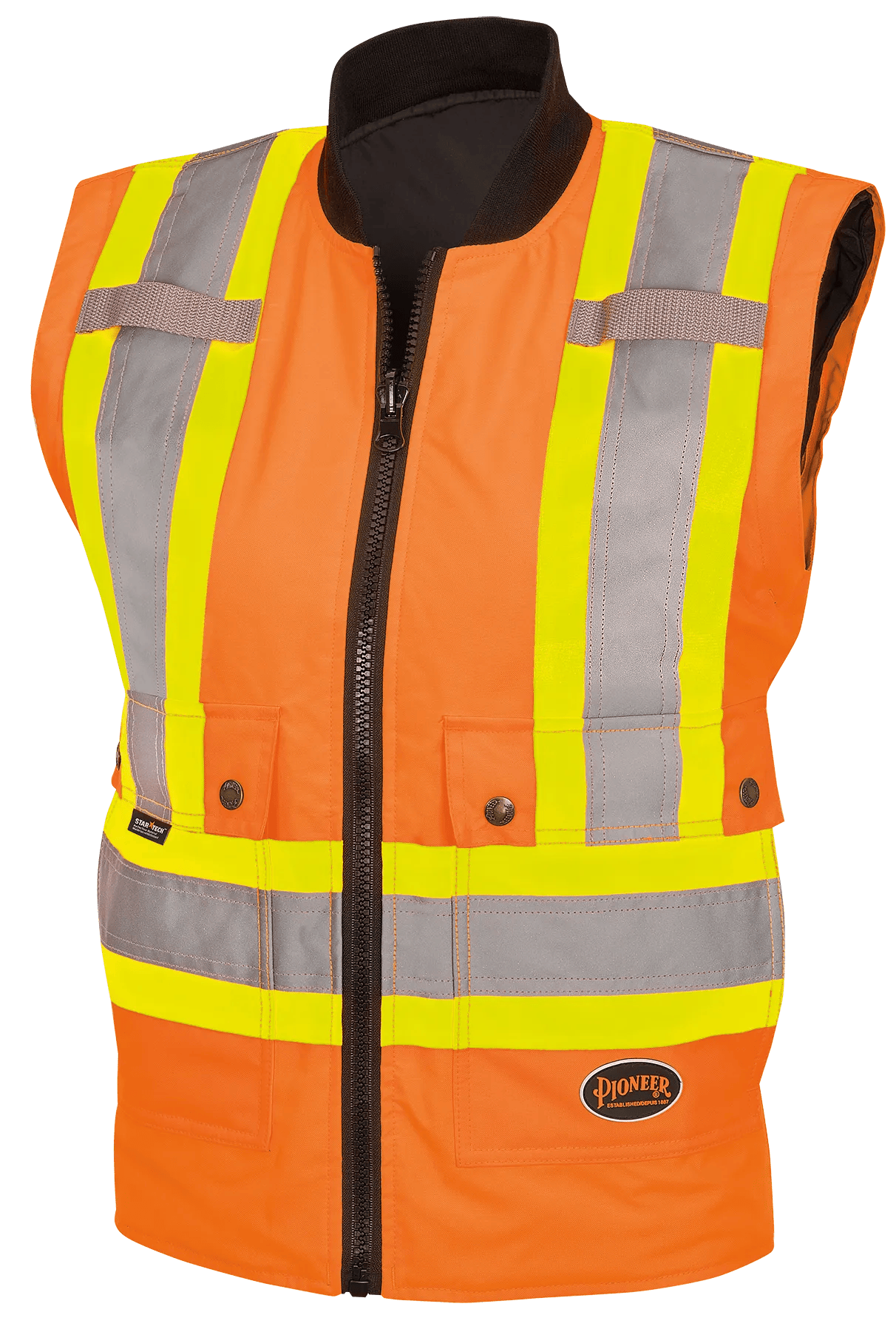Women's Waterproof 7-in-1 Parka – Detachable Hood – Hi-Vis Orange