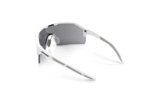 Maxview+ Safety Glasses - White Frame - Smoke Anti-Fog Lens product photo