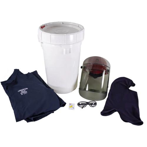 12 Cal TCG2P&trade; Electric Vehicle Arc Flash & Shock Kit &ndash; Navy Coverall &ndash; Small &ndash; Glove &ndash; 12 product photo