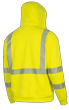 Hi-Vis 100% FR/Arc-Rated Heavyweight 12 oz Cotton Fleece Zip-Style Hoodie w/Detachable Hood - Hi-Vis Yellow - L product photo