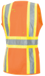 Women's Hi-Vis Tricot Poly Interlock Safety Vest - Zipper Closure - HV Orange - XL product photo