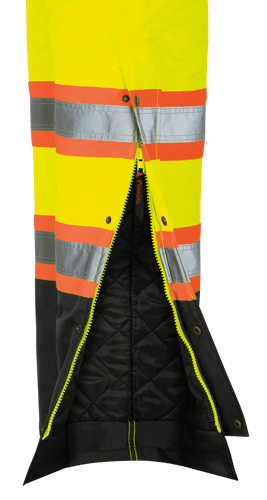 Hi-Vis Quilted Safety Overalls - 100% Waterproof - Hi-Vis Yellow/Green - XL product photo