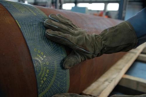 Jackson Safety CURV O MARK Wrap A Round Schweiß /Rohrleitungs Lay Out Lineal, extra groß (Länge: 2,1 m), Schwarz   177b, J1860