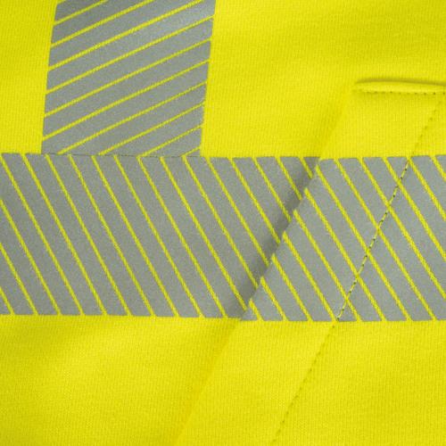Hi-Vis 100% FR/Arc-Rated Heavyweight 12 oz Cotton Fleece Zip-Style Hoodie w/Detachable Hood - Hi-Vis Yellow - L product photo