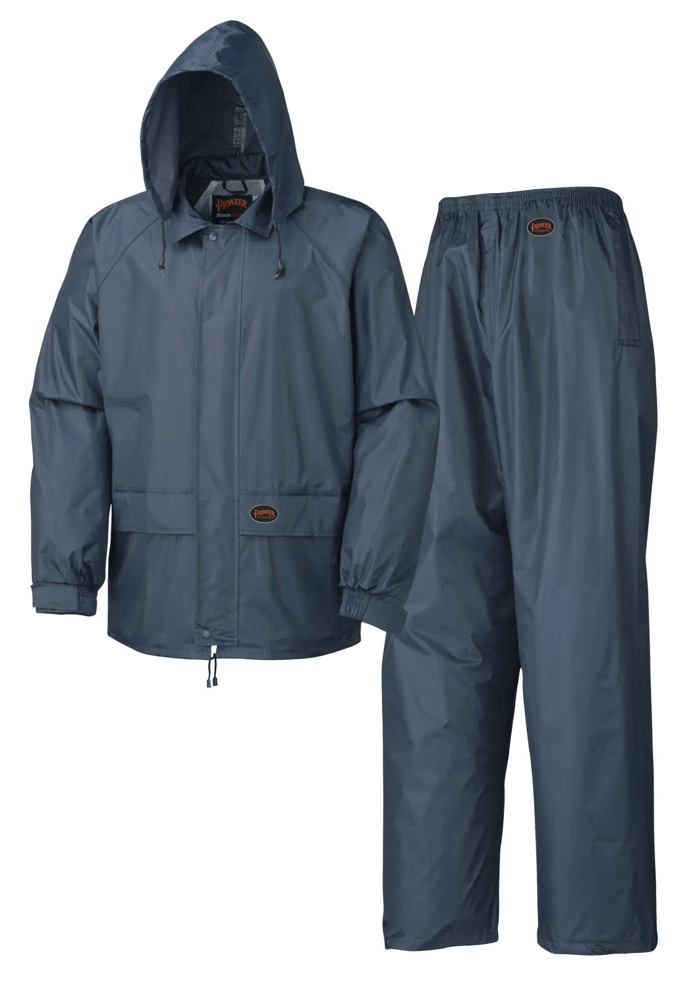 Waterproof Polyester/PVC 2-Piece Rainsuit - Navy - L | V3040180-L
