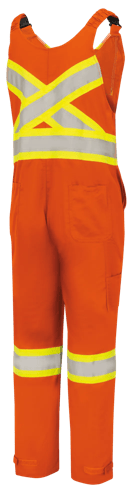 Salopette de s&eacute;curit&eacute; FR-Tech&reg; haute visibilit&eacute; 88/12 de 7 oz ignifuge/anti-arc &eacute;lectrique &ndash; Orange haute visibilit&eacute; &ndash; 2TG photo du produit