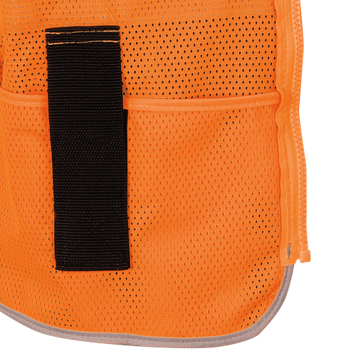 Hi-Vis Poly Mesh Safety Vest - Zipper Closure - Hi-Vis Orange - L product photo