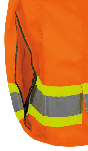 Hi-Vis 150D Poly Twill Surveyor's Safety Vest - Snap Closure - Hi-Vis Orange - XL product photo