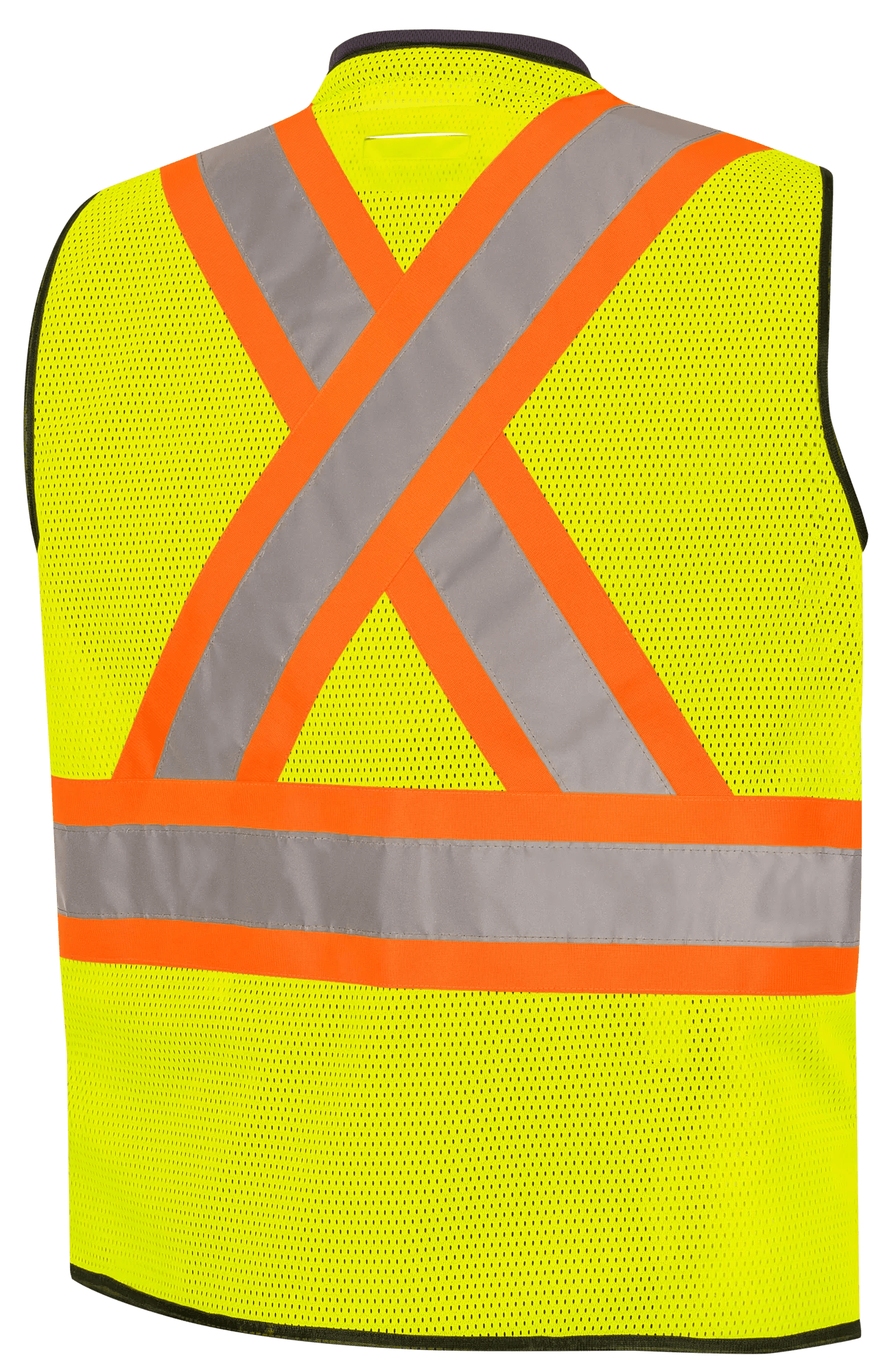 Hi-Vis Zip Front Bi-Colour Safety Vest - Hi-Vis Yellow/Green - L