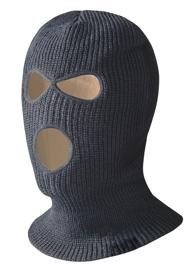 Cagoule doubl&eacute;e &agrave; 3 trous &ndash; noir &ndash; taille unique photo du produit