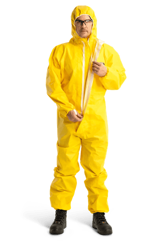 Disposable Chemical Coveralls – Zipper Closure – Yellow – 4XL