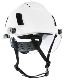 XS2-550V Series Type 2+ Safety Helmet - Vented  - Flip-Up Visor - White product photo