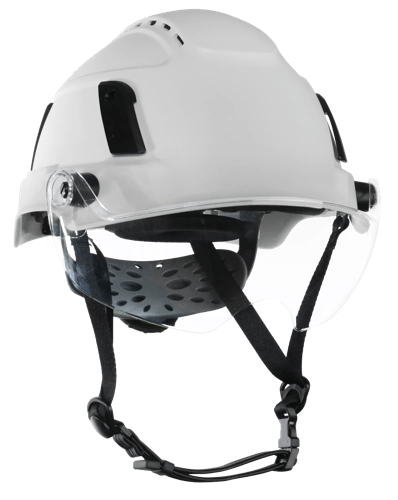 XS2-500 Type 2 Safety Helmet – Flip–Up Visor – Vented – White