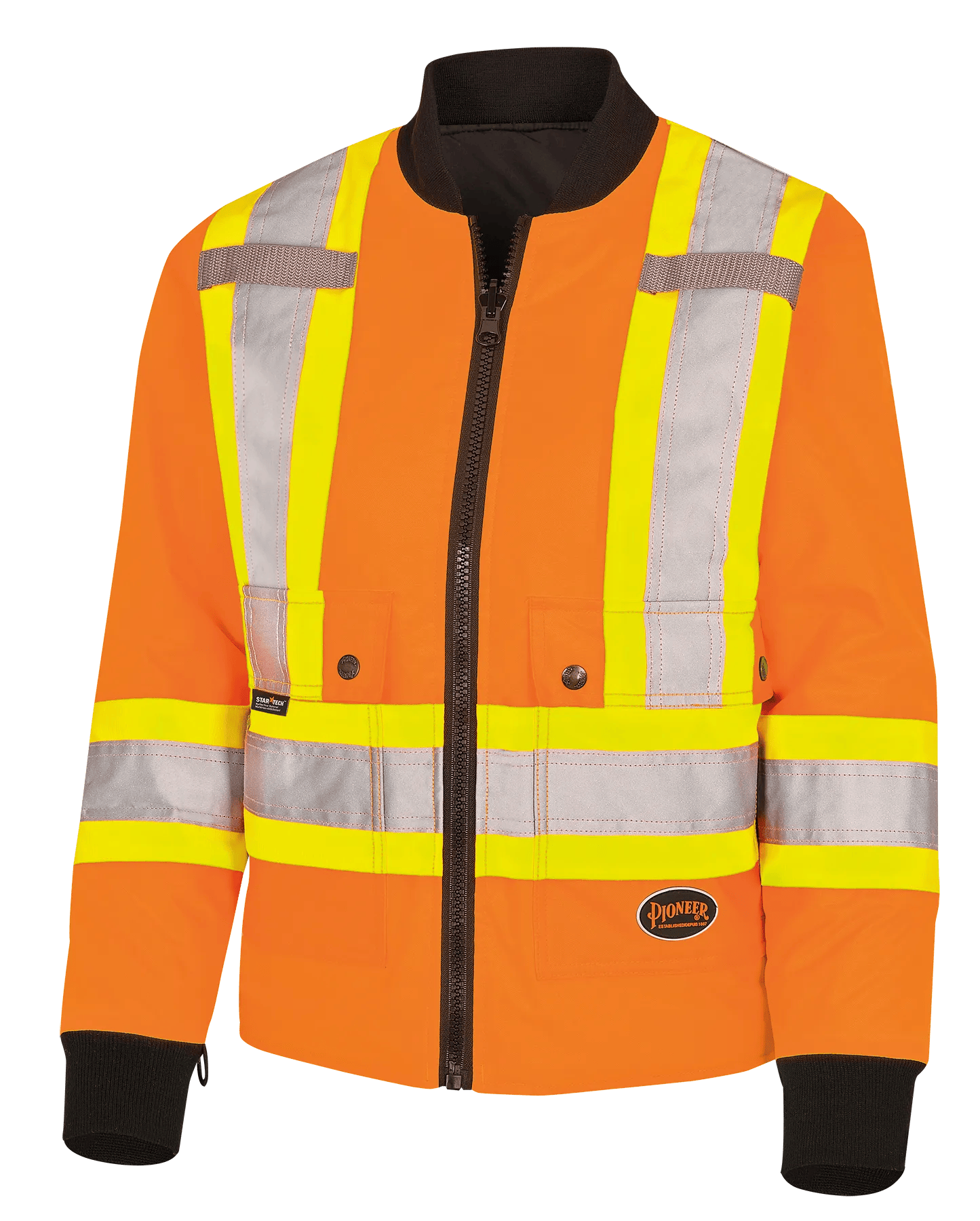 トップス tone SUNSHADE MOVING PARKA supply tokyo Women's Waterproof 7-in-1 Parka – Detachable Hood – Hi-Vis Orange