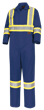 Hi-Vis Poly/Cotton Safety Coveralls - Zipper Closure - Navy - 52 product photo