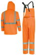 Hi-Vis 150D Oxford Poly/PU Waterproof Suit - Hi-Vis Orange - L product photo