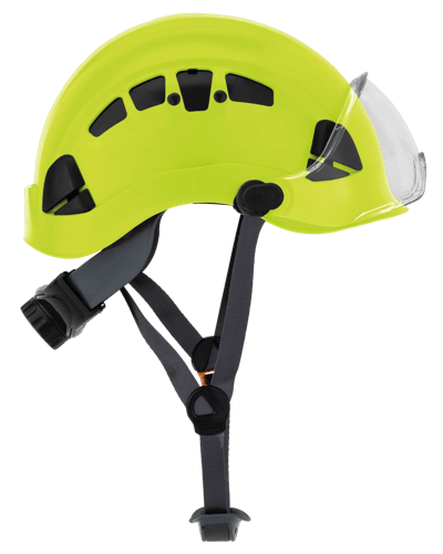 CH-450V Industrial Climbing Hard Hat - Flip-Up Wraparound Visor - Vented - Type 1 - Hi-Vis Green product photo