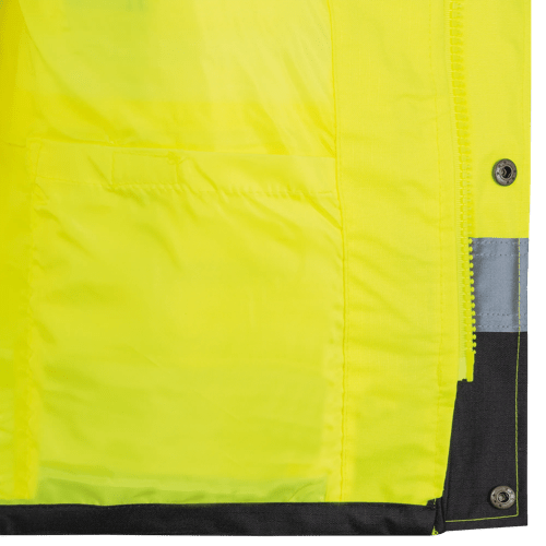 Hi-Vis 300D Ripstop PU-Coated Rain Jacket - 100% Waterproof - Hi-Vis Yellow/Green - L product photo