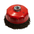5 x 5/8-11NC MAXI-CRIMPED Brosse &agrave; coupelles en fil crant&eacute; Premium photo du produit