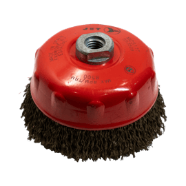 5 x 5/8-11NC MAXI-CRIMPED Brosse &agrave; coupelles en fil crant&eacute; Premium photo du produit