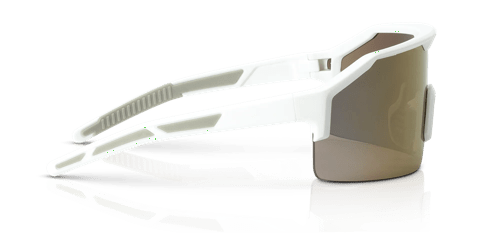 Maxview+ Safety Glasses - White Frame - Gold Mirror Lens product photo