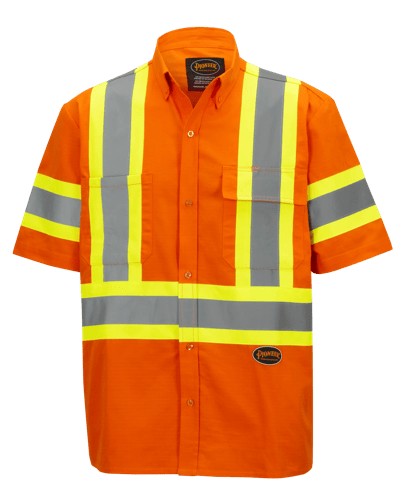 Chemise de securit&eacute; en coton haute visibilit&eacute; - Orange haute visibilit&eacute; - G photo du produit