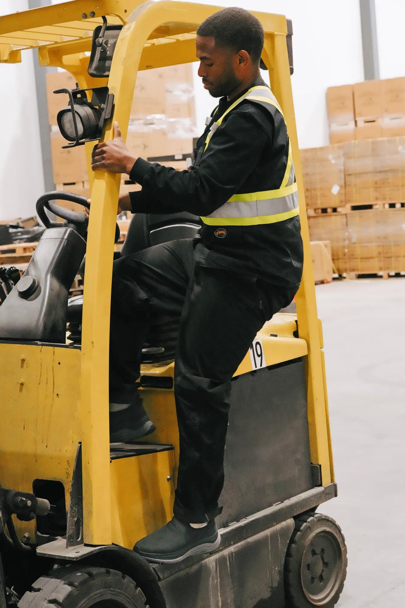 Warehouse worker in distribution center