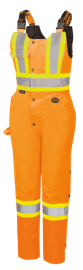 Salopette de s&eacute;curit&eacute; imperm&eacute;able pour femme - Orange haute visibilit&eacute; &ndash; Taille femme G photo du produit