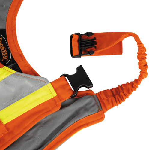 Salopette de s&eacute;curit&eacute; FR-Tech&reg; matelass&eacute; haute visibilit&eacute; ignifuge/anti&ndash;arc &eacute;lectrique &ndash; Orange haute visibilit&eacute; &ndash; Taille homme 4TG photo du produit