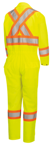 Combinaison de s&eacute;curit&eacute; routi&egrave;re haute visibilit&eacute; pour femme - Jaune/vert haute visibilit&eacute; - TG photo du produit
