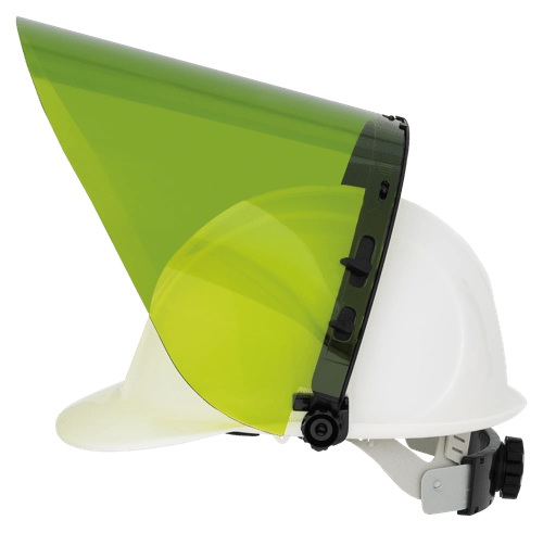 312 Series Polycarbonate Premium Arc-Flash-Rated Face Shield and Hard Hat - Includes Hard Hat S69500 - Adapter S61610 - Window S31222 product photo