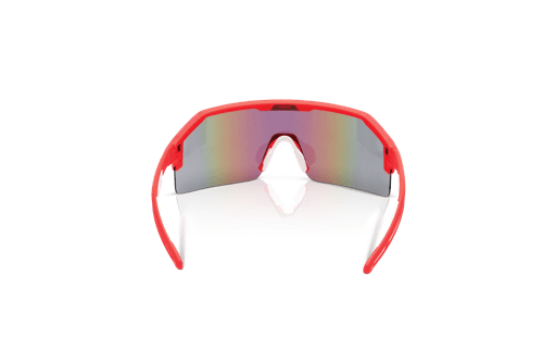 Maxview+ Safety Glasses - Red Frame - Green Mirror Lens product photo