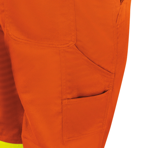 Salopette de s&eacute;curit&eacute; FR-Tech&reg; haute visibilit&eacute; 88/12 de 7 oz ignifuge/anti-arc &eacute;lectrique &ndash; Orange haute visibilit&eacute; &ndash; 2TG photo du produit